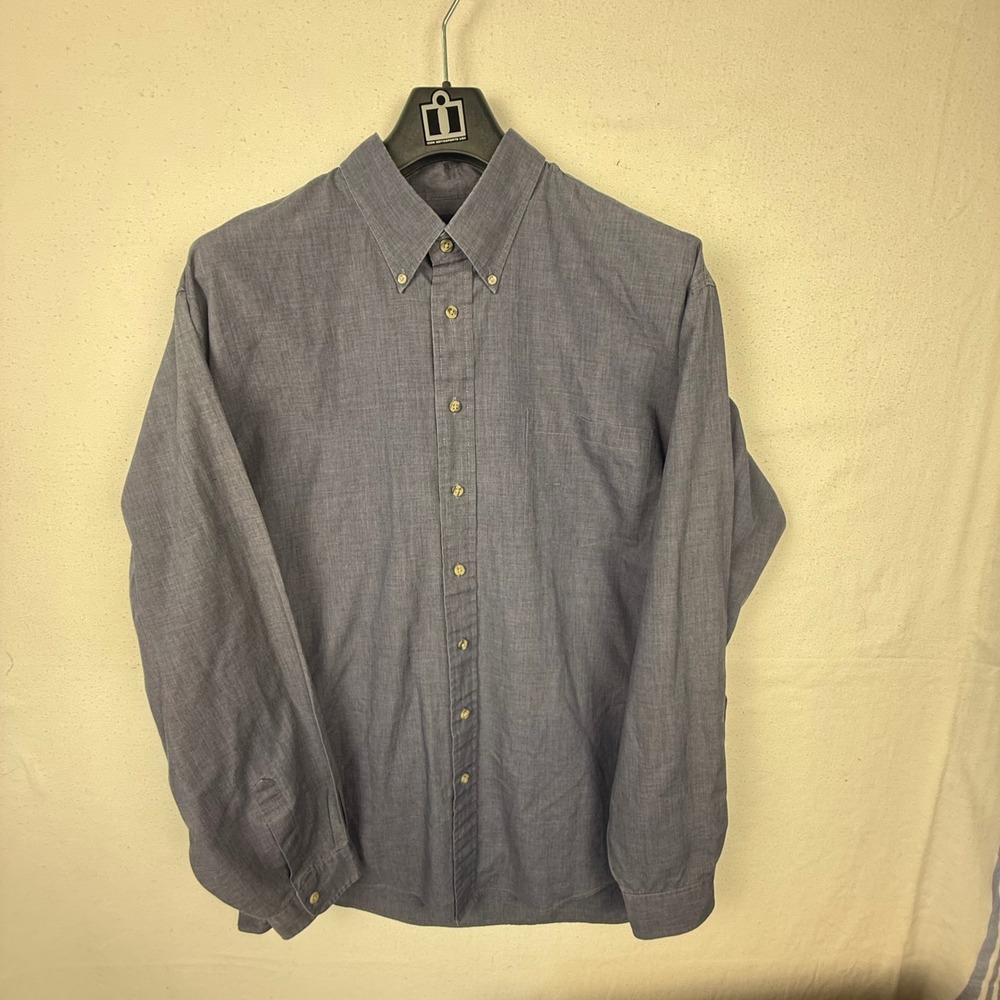 Honors‎ Button Down Mens XL Tall Blue Long Sleeve Shirt Cotton Blend Casual